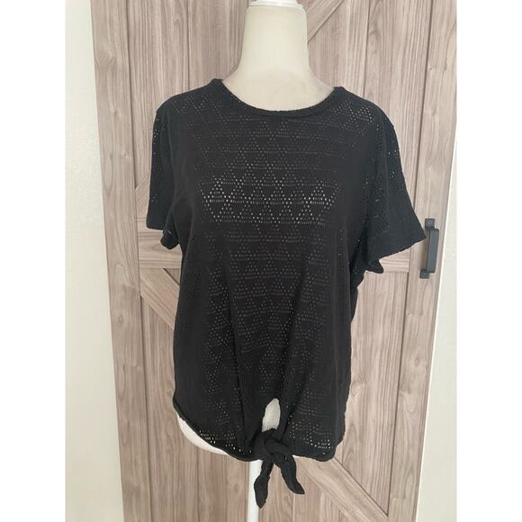 Madewell Texture & Thread XL short sleeve eyelet top - Picture 2 of 8